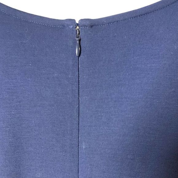 Gap Fit and Flare Navy Blue Midi Ruffle Sleeve Dress Size 16 - Picture 6 of 7